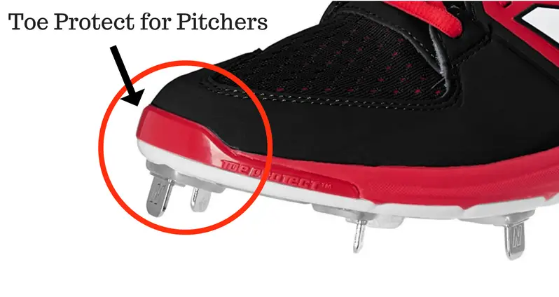 metal cleats with pitching toe