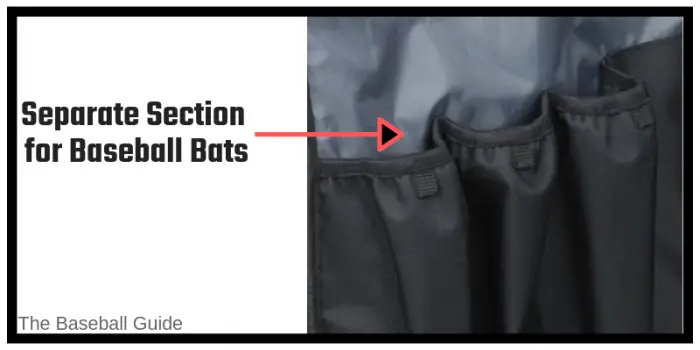 Separate Compartments for storing bats