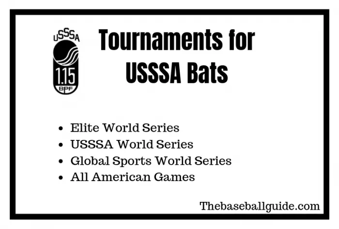 Tournaments for USSSA Bats