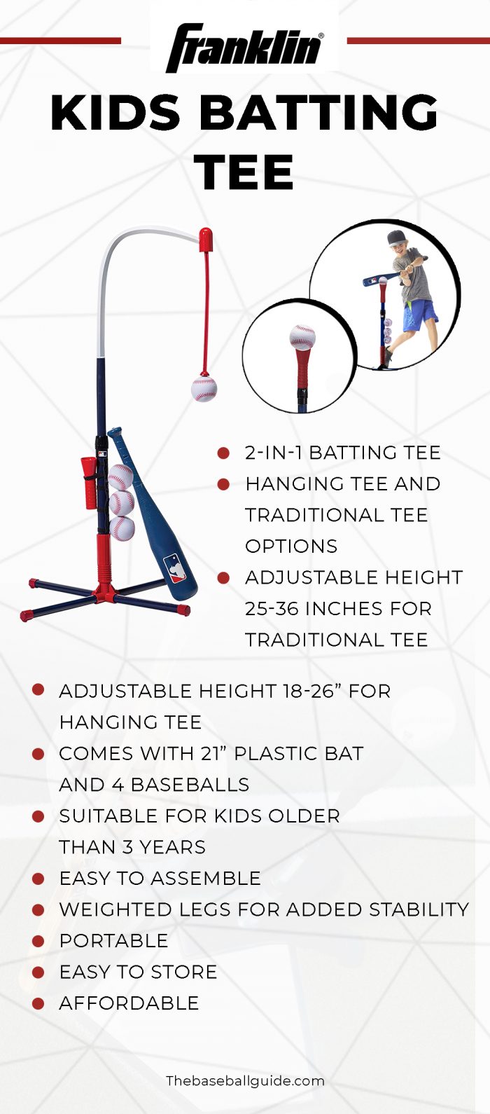 franklin 2 in 1 batting tee