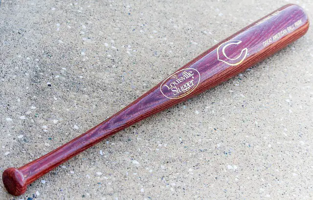 paint wood baseball bat with label