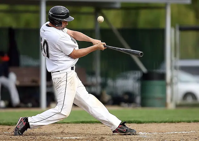 Hitting practice with pitching machine